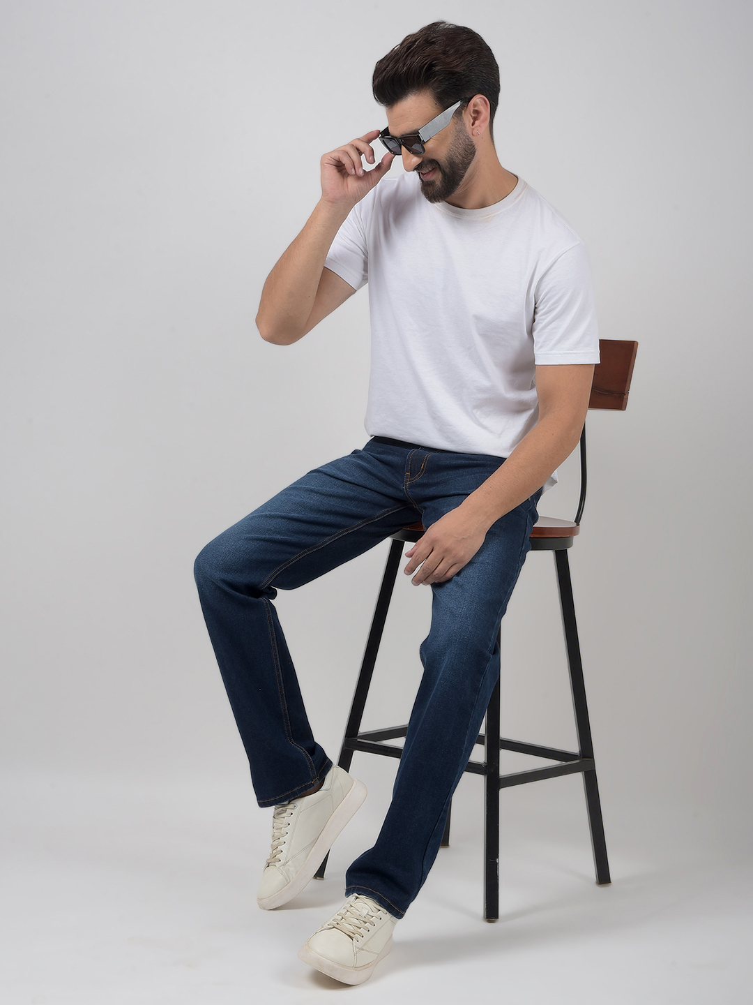 Numero Uno Men Solid Blue Jeans